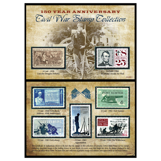 7-Piece 150th Anniversary Civil War Commemorative Stamp Collection