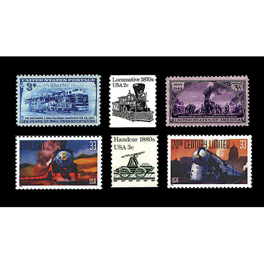 History of the U.S. Railroad Commemorative Stamp 6-Piece Collection