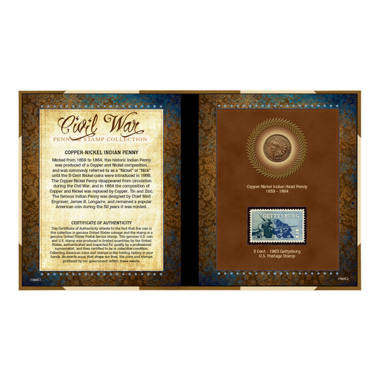 1861-1864 Civil War Penny & Stamp Collection