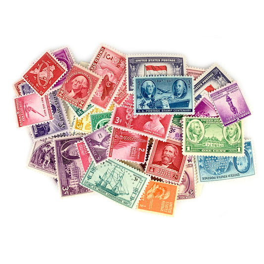 40 U.S. Postage Stamps from 1910-1940