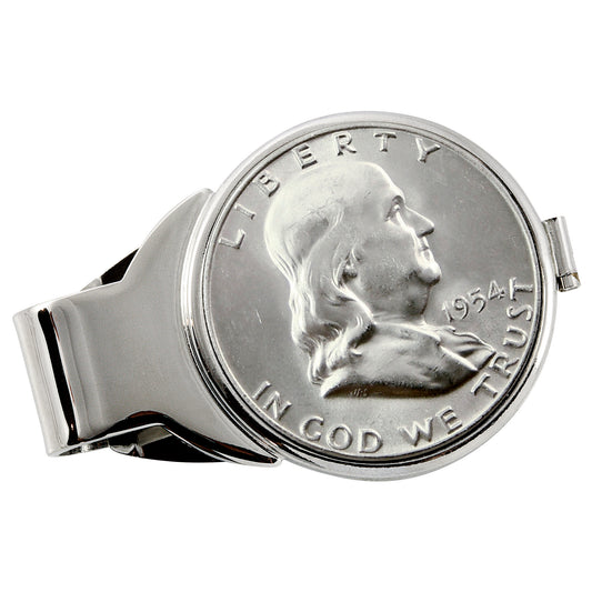 Silvertone Franklin Half Dollar Coin 1948-1963 Money Clip