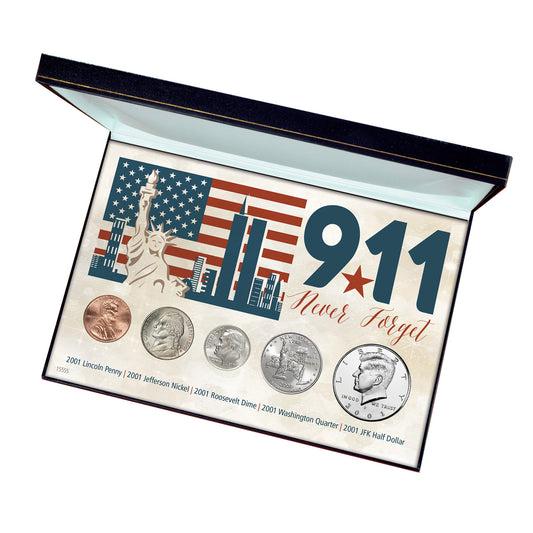 9-11 Never Forget Coin Collection in Display Box