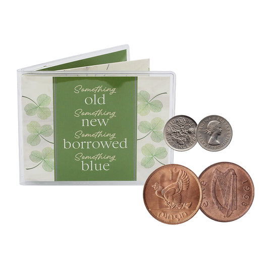 "A Penny For His Pocket and A Sixpence For Her Shoe" Coin Wedding Set