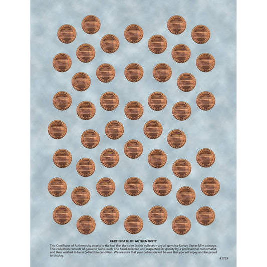 Set of 50 Lincoln Memorial Penny Collection 1959-2008