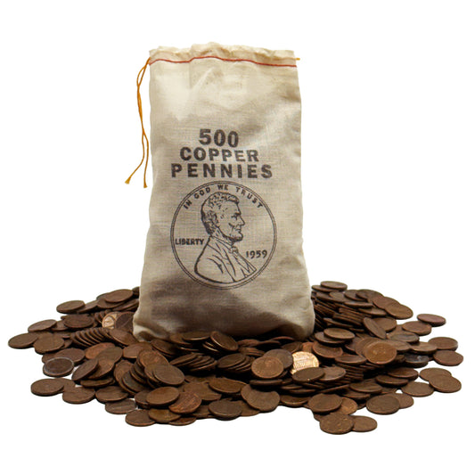 Bankers Bag of Lincoln Copper Pennies 1959-1982 w/ Free 2025 Lincoln "Last Year of Issue" Penny