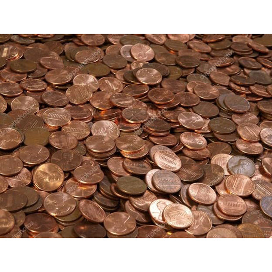 Bankers Bag of 5000 1959-1982 Lincoln Copper Pennies w/ Five Free 2025 Lincoln "Last Year of Issue" Penny