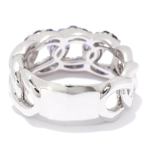 Iolite Chain Band Ring