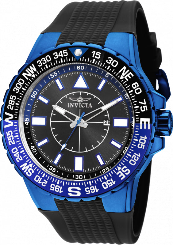 Invicta Men's 52mm Aviator Quartz Blue Silicone Strap Watch – ShopHQ