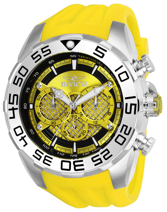 Invicta Men's 50mm Speedway Quartz Chronograph Twisted Grid Dial Silicone Strap Watch