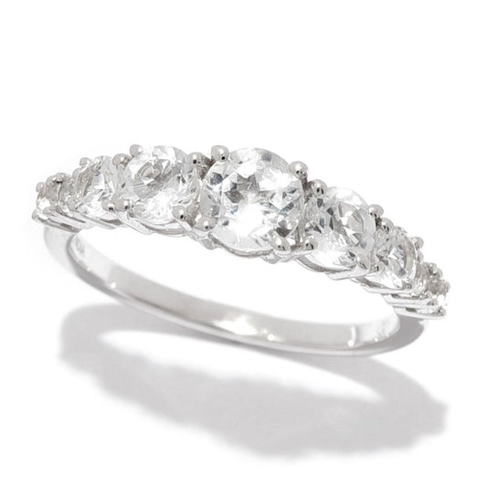 Gem Treasures Sterling Silver Choice of Gemstone Graduated Band Ring