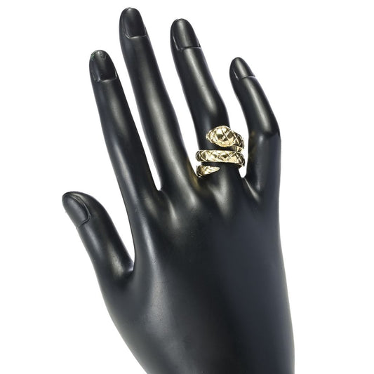 Toscana Italiana 18K Gold Plated Textured Snake Wraparound Ring