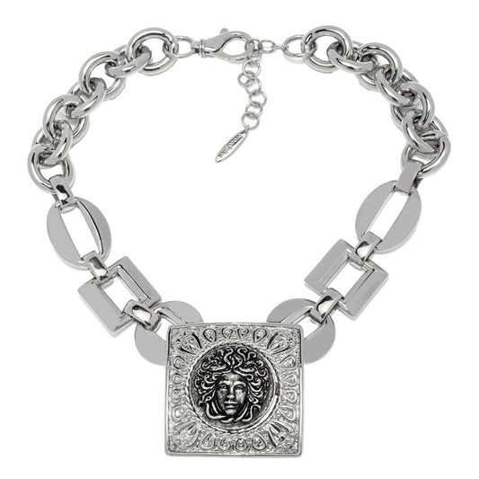 Graziella Choice of Plating Electroform Polished Medusa 17.5"+2" Necklace