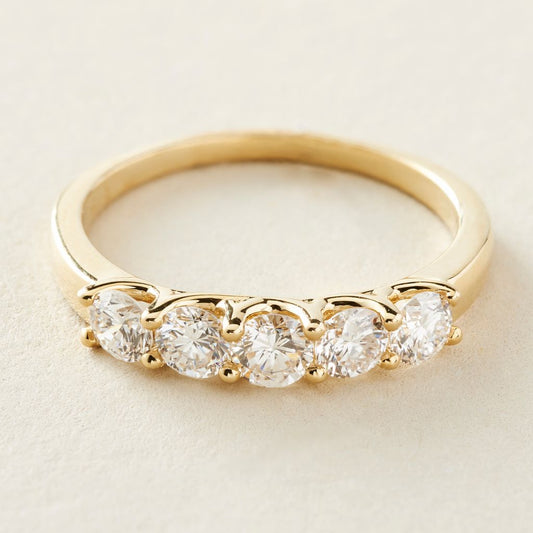 Peace Jewelers 14K Gold Lab-Grown Diamond 5-Stone Ring