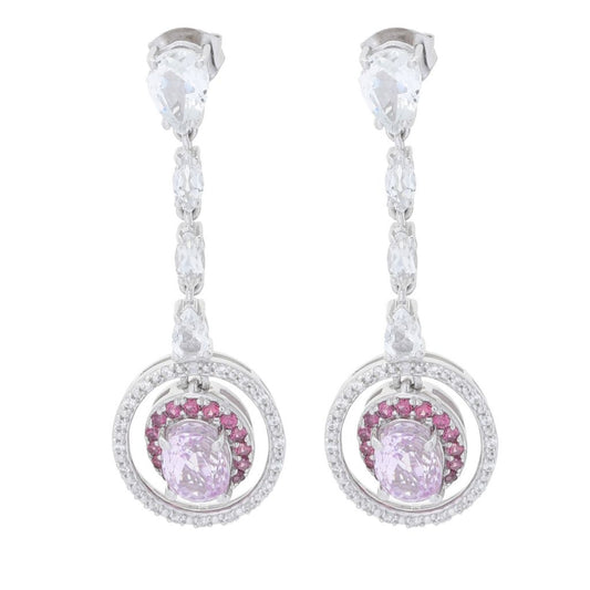 Gem Treasures 6.46ctw Kunzite & Gemstone Dangle Earrings