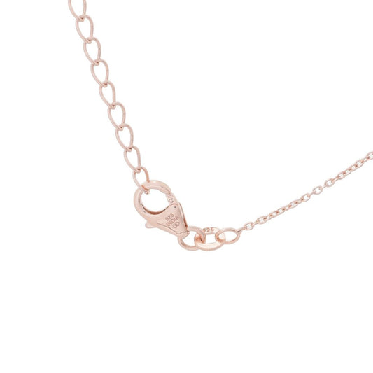 Gem Treasures 18K Rose Vermeil 3.70ctw Kunzite & Zircon Bow Pendant w/ Chain