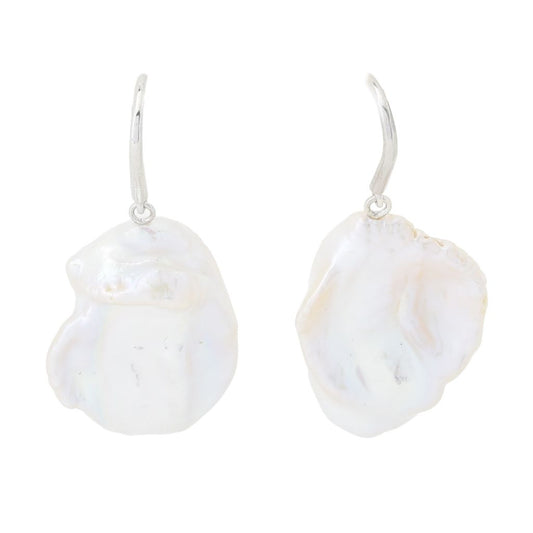 Imperial Pearl Freshwater Cultured Keshi Pearl 1.25" Drop Earrings