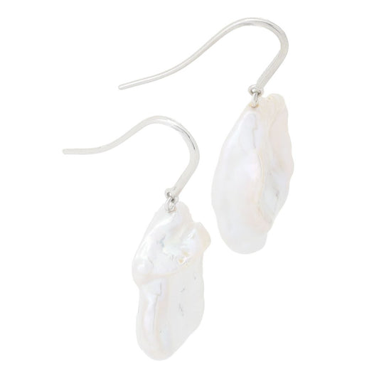 Imperial Pearl Freshwater Cultured Keshi Pearl 1.25" Drop Earrings