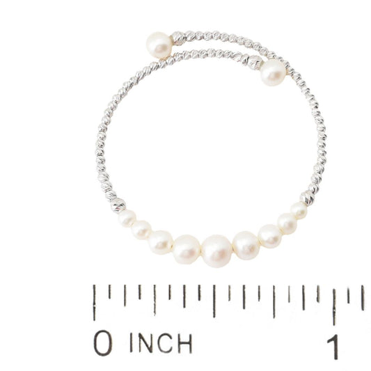 Imperial Pearl Freshwater Cultured Pearl Graduated Bead Cuff Bracelet