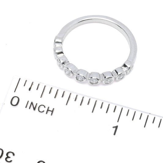 Diamond Treasures Sterling Silver 0.34ctw Bezel Set Diamond 9-Stone Ring