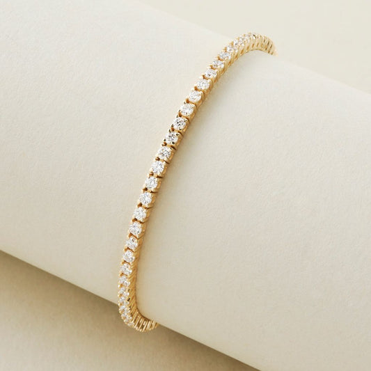 Peace Jewelers 14K Gold 5 or 7 Carat Lab-Grown Diamond Tennis Bracelet