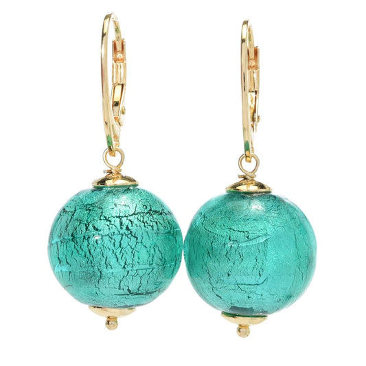 Il Murano 18K Gold Plated Murano Glass Bead Drop Earrings