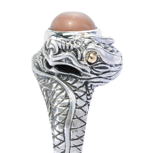 Artisan Silver by Samuel B. Choice of Gemstone Dragon Ring