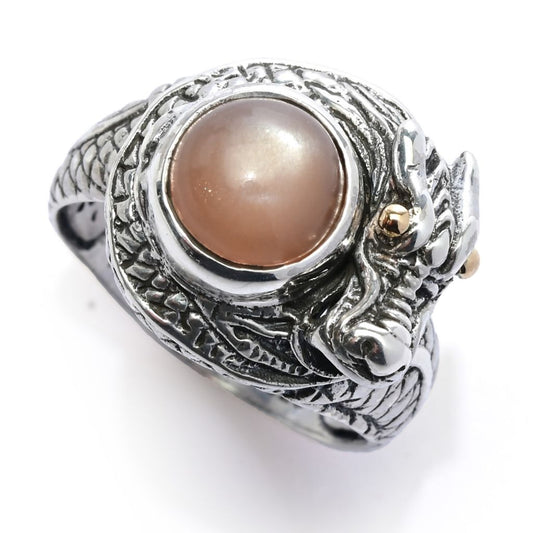 Artisan Silver by Samuel B. Choice of Gemstone Dragon Ring