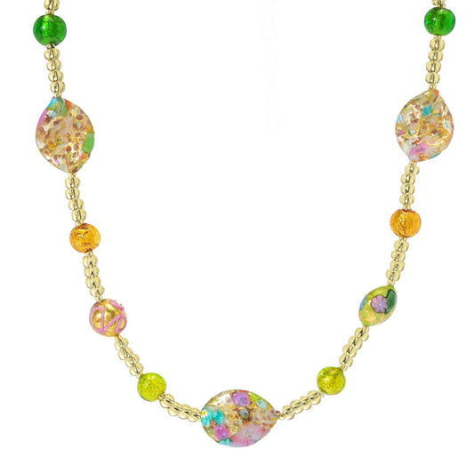 Il Murano "Primavera" Multi Murano Glass Bead Necklace