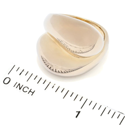 Toscana Italiana Gold or Platinum Plated Electroform Polished Bypass Ring