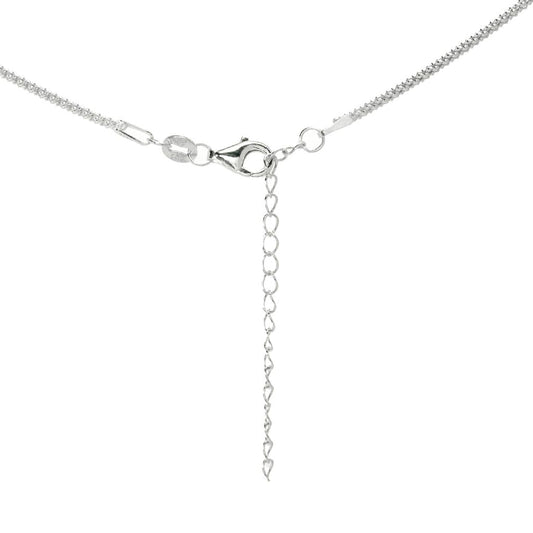 Southwest Elements Sterling Silver 25x18mm White Buffalo East-West Necklace