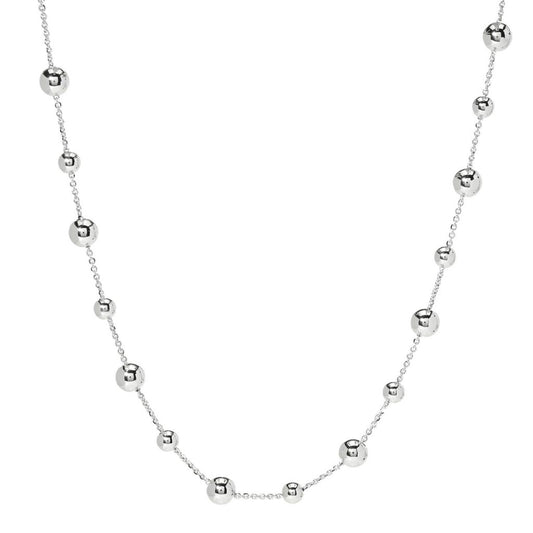 Toscana Italiana 18K Gold Plated Polished Bead Station 24" Necklace