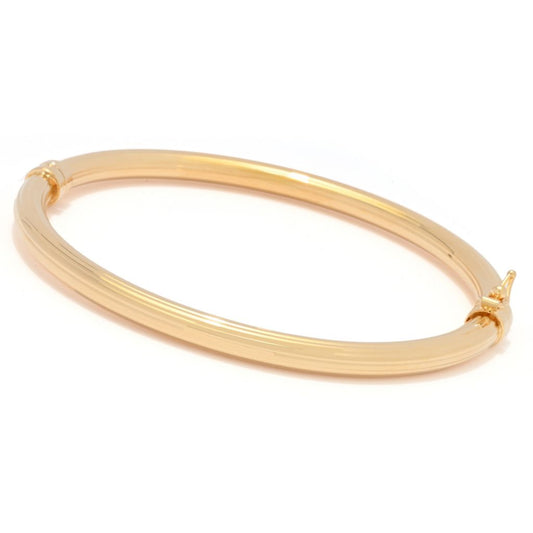 Toscana Italiana 18K Gold Plated Striped Bangle Bracelet