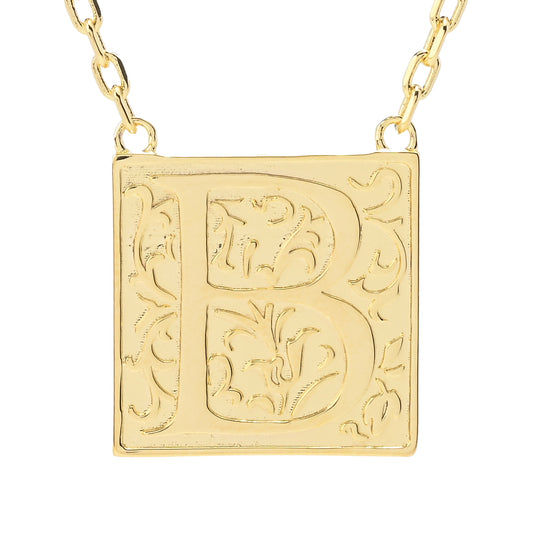 Toscana Italiana 18K Gold Plated Storybook Initial Necklace