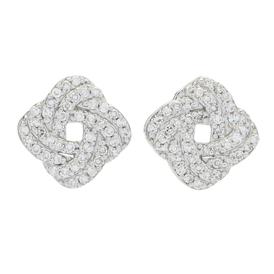 Diamond Treasures 0.35ctw Diamond "Love Knots" Stud Earrings