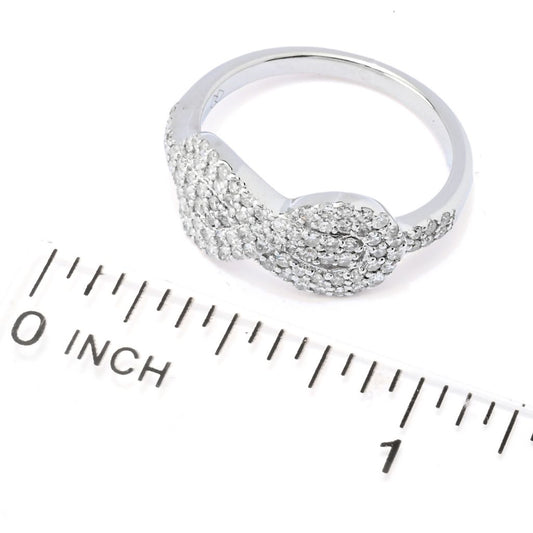 Diamond Treasures Sterling Silver 0.60ctw Diamond "Infinity" Ring