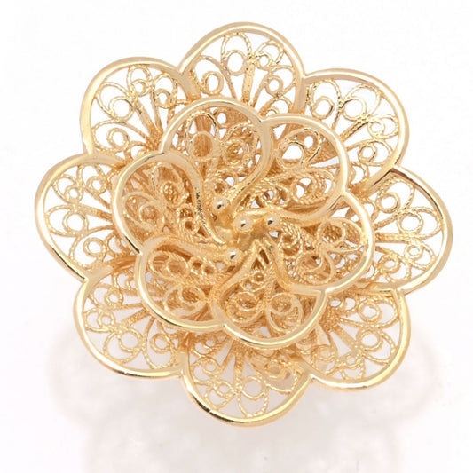 Passport to Turkey Sterling Silver Filigree Flower Ring