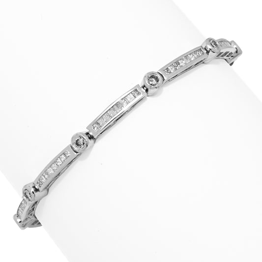 18K Gold 3.00ctw Diamond Bracelet - Closeout