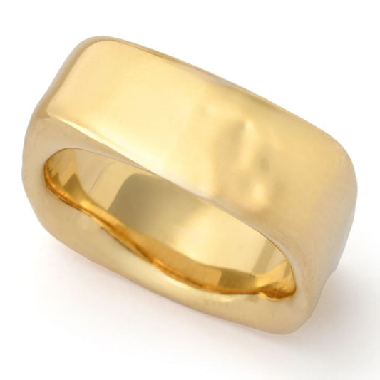 Toscana Italiana 18K Gold Specialty Finish Square Band Ring