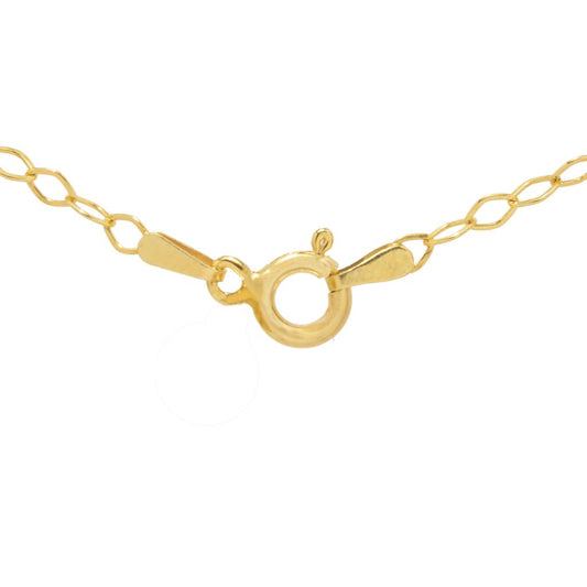 18K Gold Plated 12x8mm Black Onyx Cross Pendant with Chain