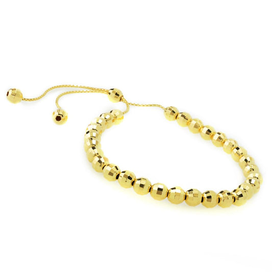 Toscana Italiana Choice of Plating 6mm Bead Adjustable Bracelet