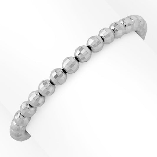 Toscana Italiana Choice of Plating 6mm Bead Adjustable Bracelet