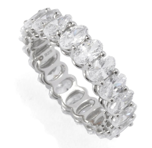 Brilliante Choice of Cut Simulated Diamond Eternity Band Ring
