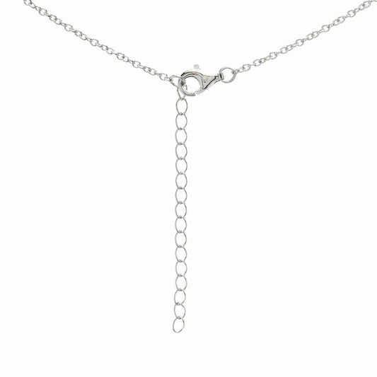 Brilliante Platinum Plated 12.00 DEW Simulated Ruby & Diamond Pendant