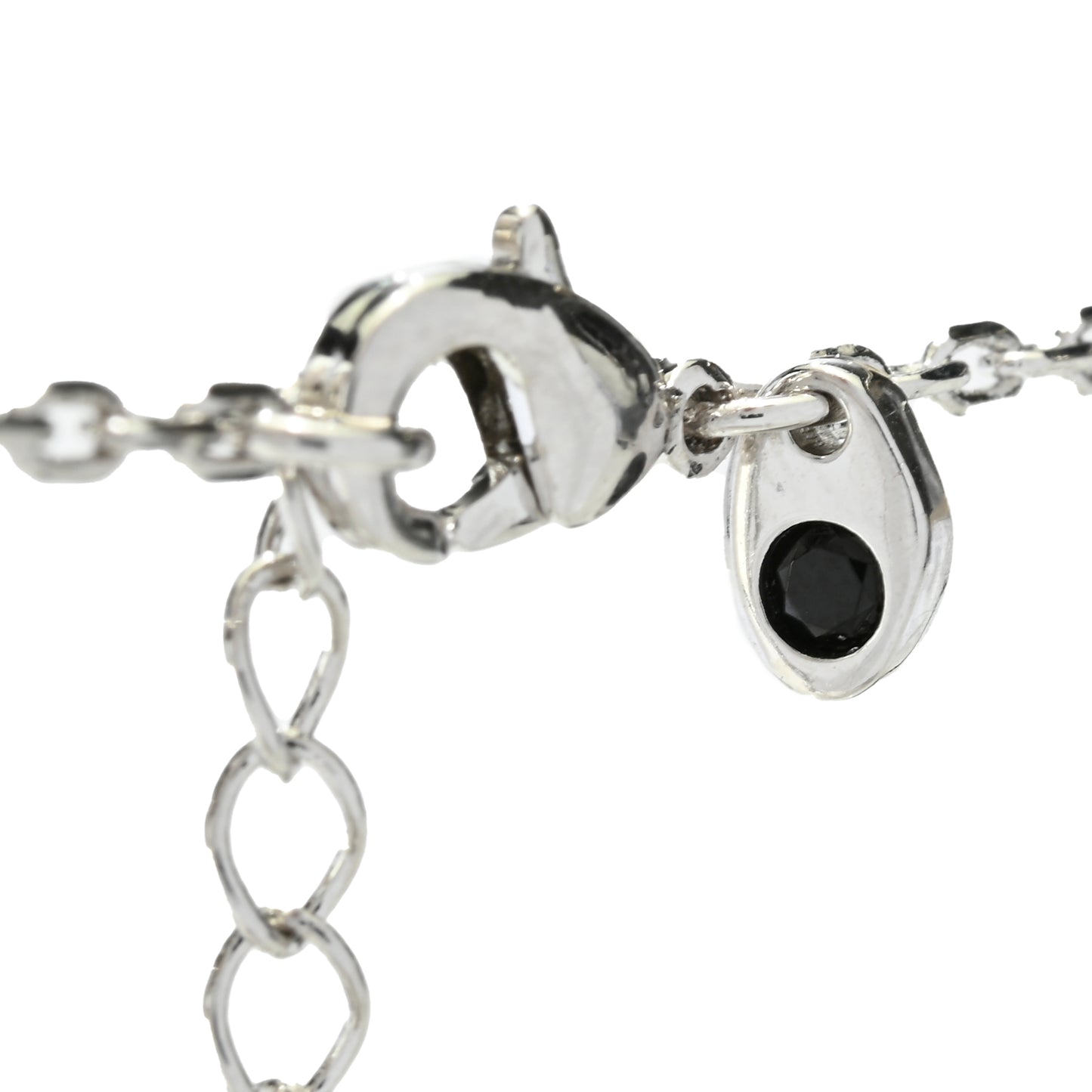 Toscana Italiana Platinum Plated Puffed Initial Necklace