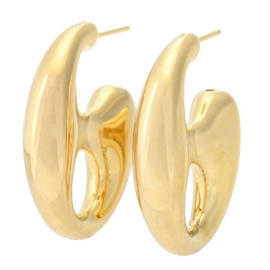 Toscana Italiana 18K Gold Plated Mariner Link Electroform Earrings