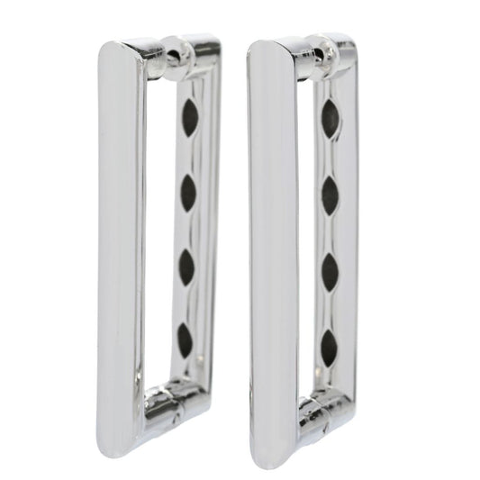 Toscana Italiana 18K Gold Plated Hinged Paperclip Hoop Earrings