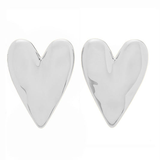 Toscana Italiana 18K Gold Plated Polished Heart Stud Earrings