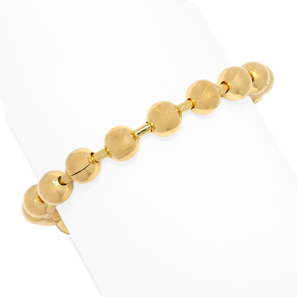 Toscana Italiana 18K Gold Plated Choice of Length Flat Snake Chain Bracelet