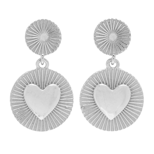 Sorrento Sterling Silver Motif Drop Earrings