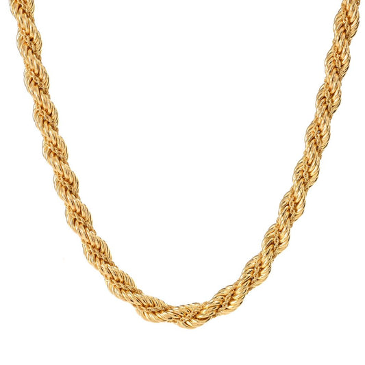 Toscana Italiana 18K Gold Plated Twisted Rope Chain Necklace